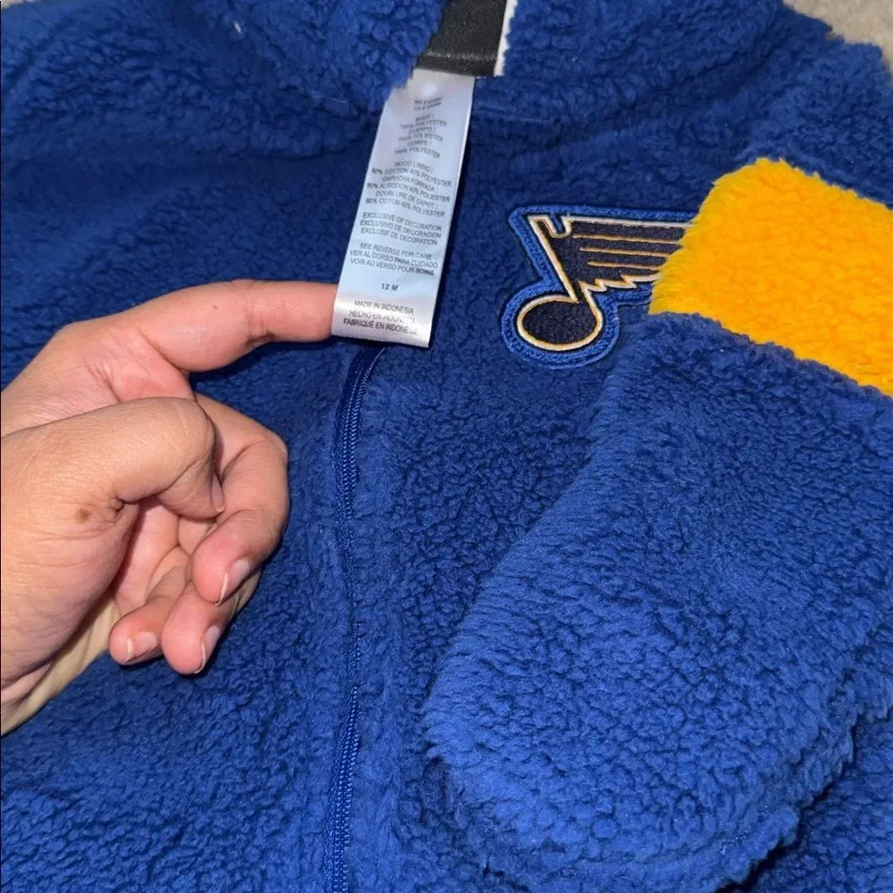 “Blues”Blue and Yellow Kids One Piece 12 M NWT